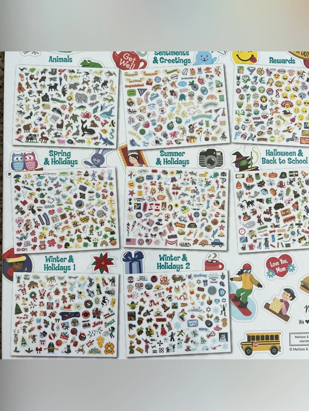 NWT Melissa & Doug Celebrations, Seasons & More Sticker Collection